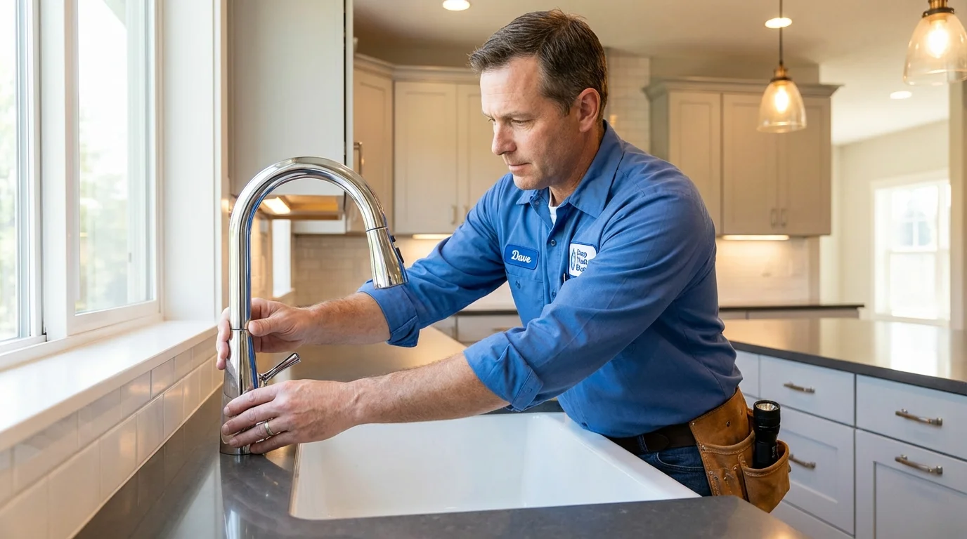 Kitchen faucet installation by Johns Plumbing LLC in East Setauket