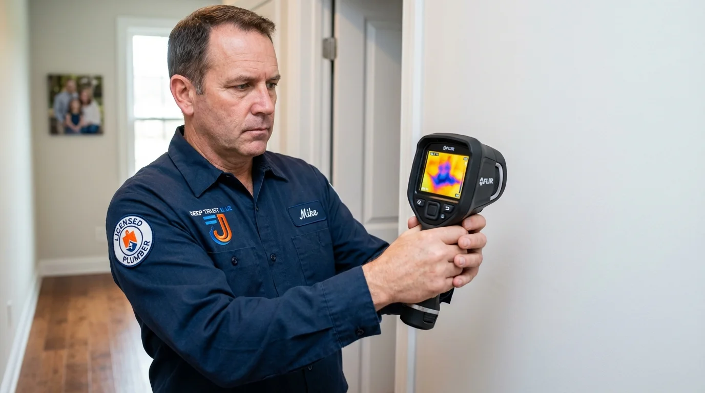 Thermal imaging leak detection by Johns Plumbing LLC in East Setauket
